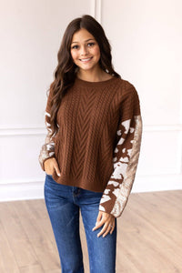 Festive Fawn Brown Sweater