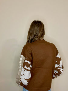 Festive Fawn Brown Sweater