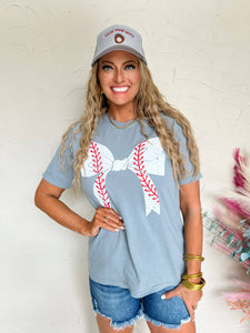 Baseball Bow Tee - Comfort Colors (Unisex)