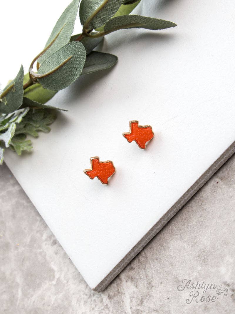 Texas Style - Stud Earrings, Orange