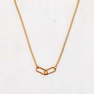 Double Linked Pendant Chain Necklace
