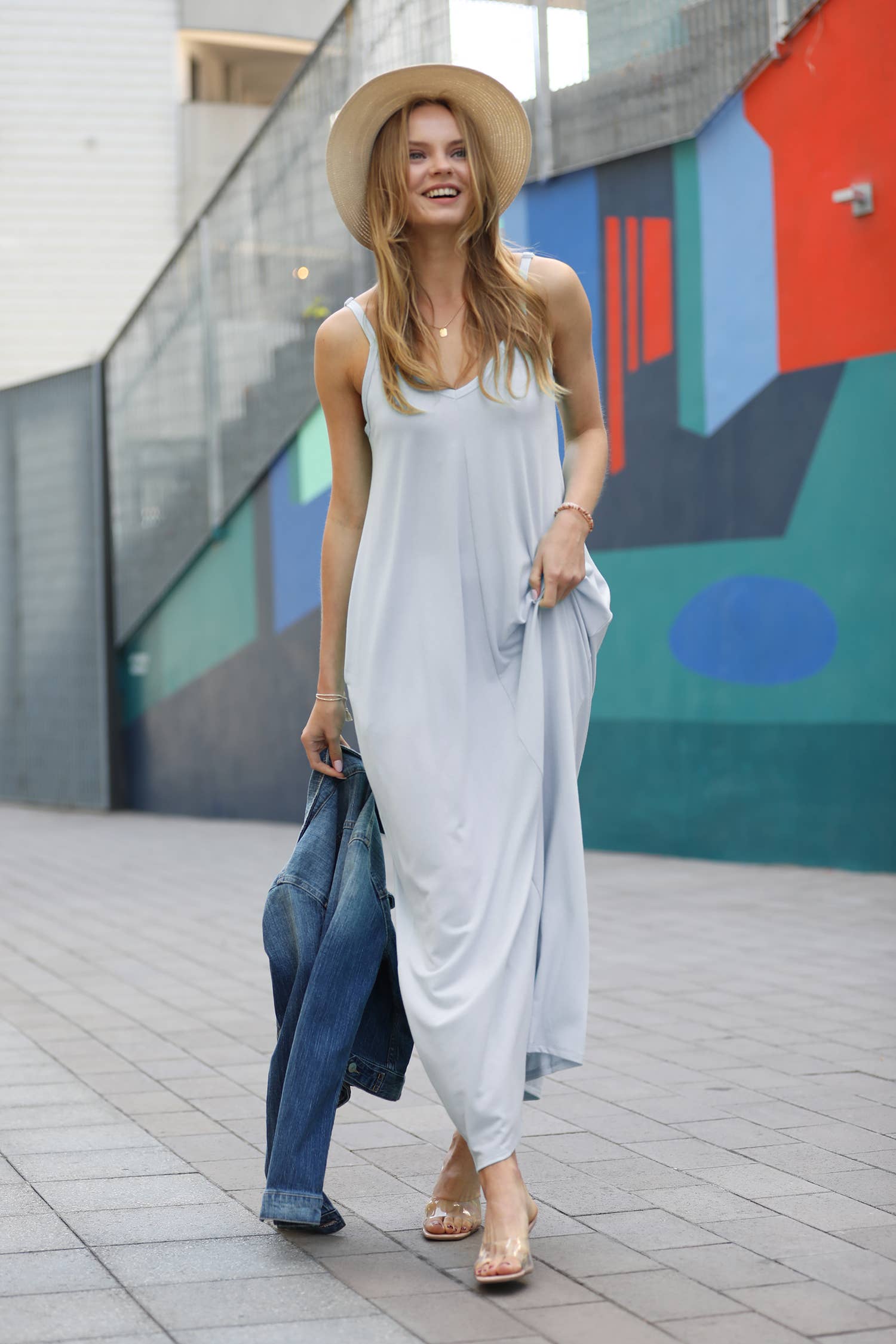 Summer Breeze Maxi Dress - LT Grey